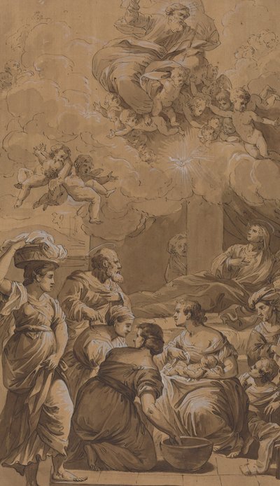 Nascimento da Virgem de Follower of Francesco Fontebasso