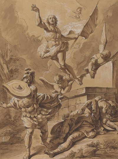 A ressurreição de Follower of Francesco Fontebasso