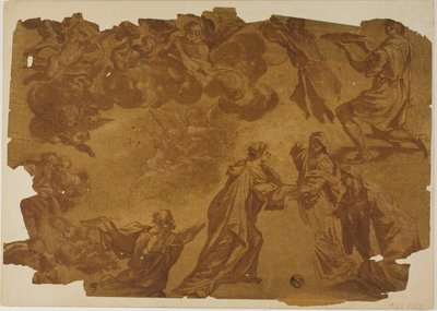 Esboços a partir de várias pinturas, incluindo a Visitação de Follower of Francesco Monti