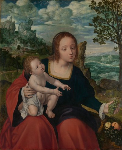 O Descanso na Fuga para o Egito, c. 1540. de Follower of Quentin Metsys