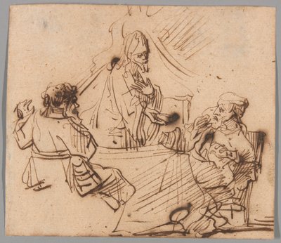 A Ceia em Emaús de Follower of Rembrandt van Rijn