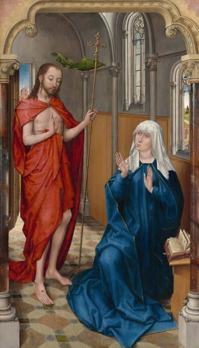 Cristo Aparecendo à Virgem de Follower of Rogier van der Weyden