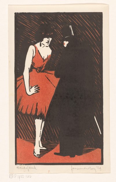Dançarino com um cavalheiro de Fons van den Berg (signed by artist)