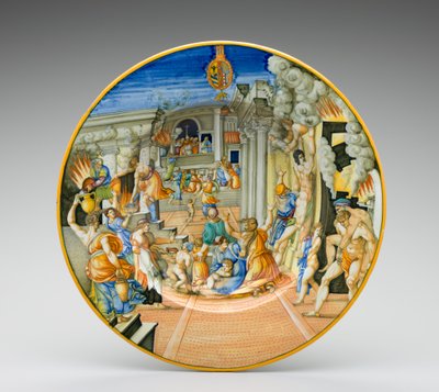 A queima de Tróia, entre 1570 e 1574 de Fontana Workshop