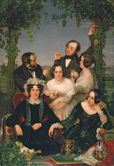 Grupo familiar (A família Bromley) 1844 (óleo sobre tela) de Ford Madox Brown