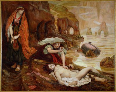 Haydee a descobrir o corpo de Don Juan ... (pintura sobre tela) de Ford Madox Brown