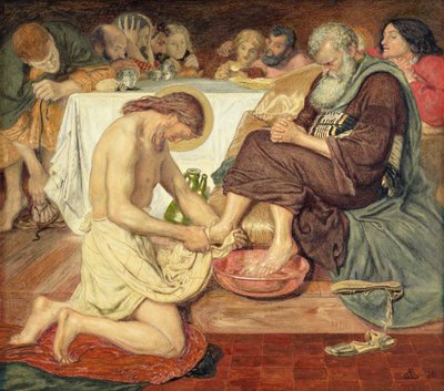 Jesus lava os pés de Pedro de Ford Madox Brown