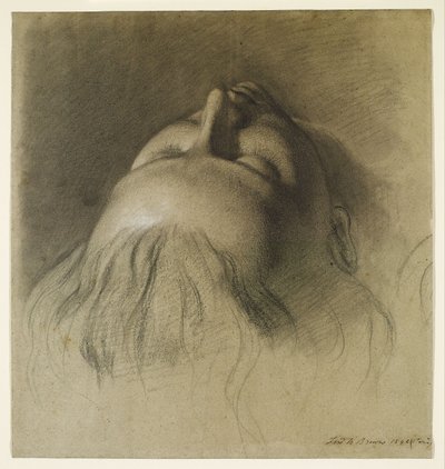 O sono de Parisina - estudo para chefe de Parisina de Ford Madox Brown