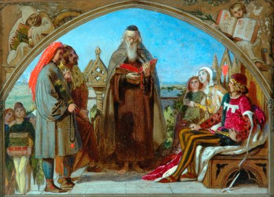 Desenho de &39;Wycliffe lendo a sua tradução&39;, 1847 de Ford Madox Brown