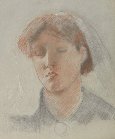 A Esposa da Artista Emma, no dia do seu casamento de Ford Madox Brown