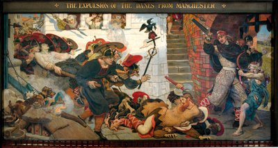 A expulsão dos dinamarqueses de Manchester de Ford Madox Brown