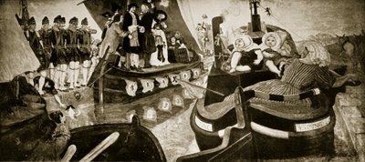 A abertura do canal de Bridgewater, 1768, ilustração da "História da nação britânica" de Hutchinson, c.1923 de Ford Madox Brown