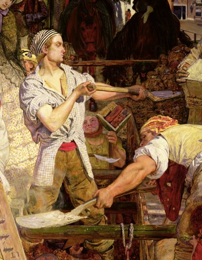 Trabalho: Trabalhador com cravo na boca de Ford Madox Brown