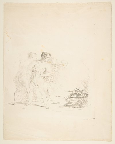 Homens cuspindo no fogo, ca. 1820-1850. de Formerly attributed to Goya
