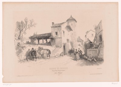 Rua da aldeia com cavalos e várias figuras
Curso de desenho com estudos de paisagens, animais e detalhes (título da série)
Cours de dessin. Paga, figuras, animaux, acessórios, par Férogio (título da série sobre o objecto) de Fortuné Ferogio