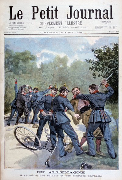 Uma briga entre soldados alemães e oficiais da Baviera, Alemanha, 1898 de Fortuné Méaulle