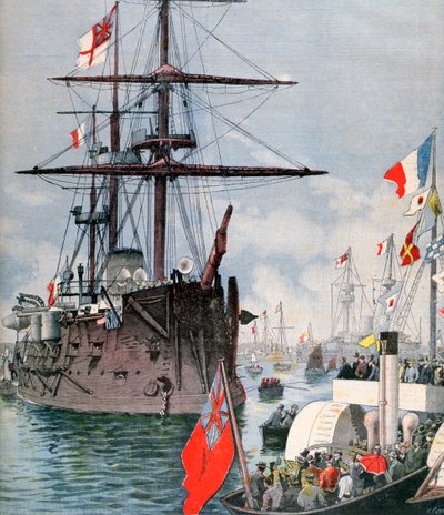 Flotilha francesa no porto de Portsmouth, 1891 de Fortuné Méaulle