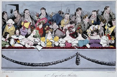 O 1º alojamento de um teatro no século XIX - a litografia de Fortune (after) Delarue