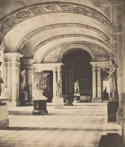 Salão das Cariátides, Louvre,c. 1851 (foto) de Fortune Joseph Petiot-Groffier