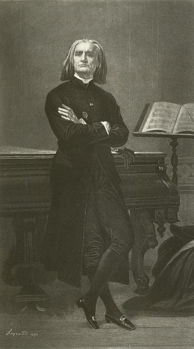 Franz Liszt (gravura) de Fortune Joseph Seraphin Layraud