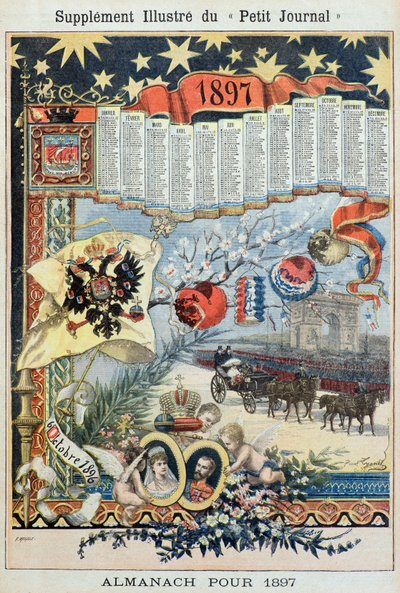 Almanaque para o ano de 1897 (Gravura) de Fortune Louis Meaulle