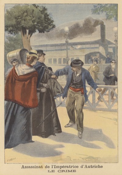 Assassinato da Imperatriz Elisabeth da Áustria de Fortune Louis Meaulle