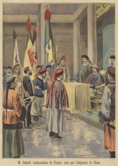 Auguste Gerard, o embaixador francês na China, recebeu pelo imperador de Fortune Louis Meaulle