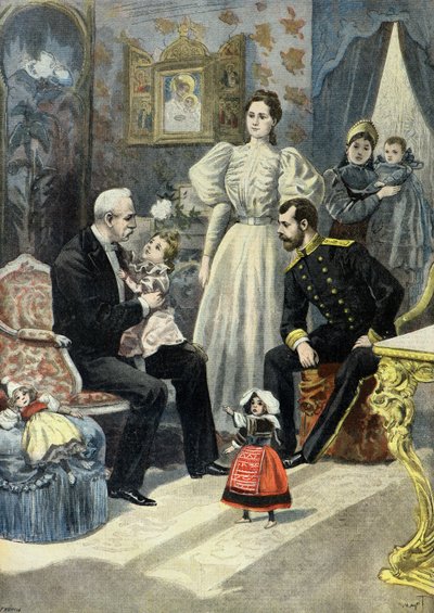Felix Faure é acolhido na intimidade da família imperial russa de Fortune Louis Meaulle
