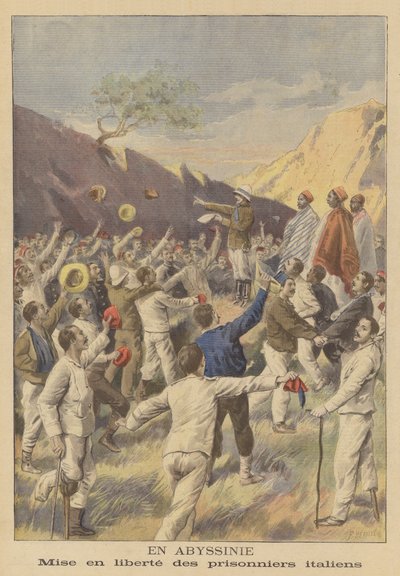 Libertação de prisioneiros italianos na Etiópia de Fortune Louis Meaulle