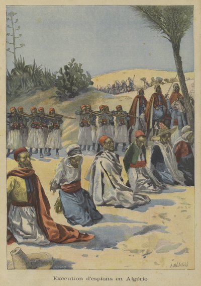 Tropas coloniais francesas executam espiões na Argélia de Fortune Louis Meaulle