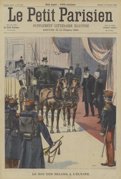 Leopoldo II, rei dos belgas, no Palácio do Eliseu, Paris de Fortune Louis Meaulle