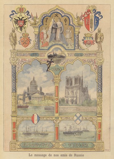 Mensagem de boa vontade da cidade de São Petersburgo para a França de Fortune Louis Meaulle
