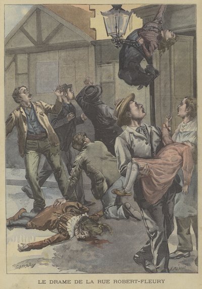 Assassinato e suicídio na Rue Robert-Fleury, Paris de Fortune Louis Meaulle
