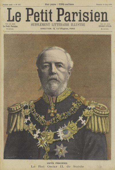 Oscar II, rei da Suécia de Fortune Louis Meaulle