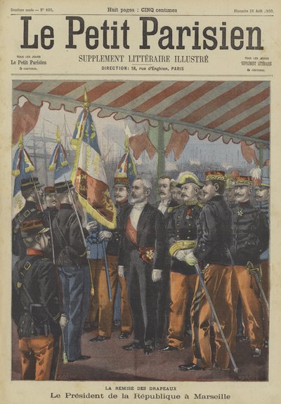 Presidente Loubet da França visitando Marselha de Fortune Louis Meaulle