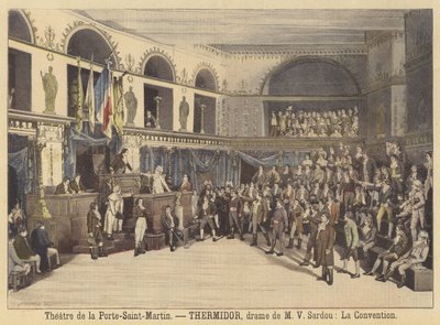 Produção de Termidor no Teatro Porte-Saint-Martin de Fortune Louis Meaulle
