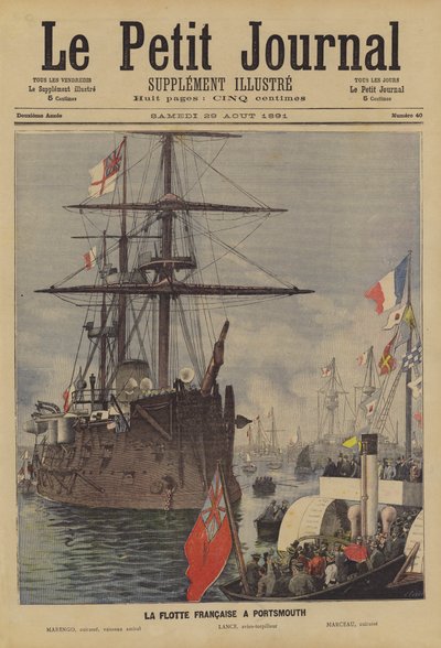 A frota francesa em Portsmouth de Fortune Louis Meaulle