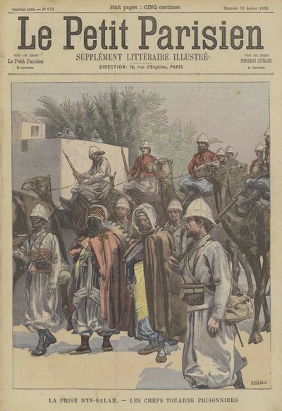 A captura de Ain Salah, Argélia: Chefes tuaregues feitos prisioneiros pelos franceses de Fortune Louis Meaulle
