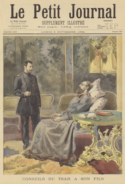 O moribundo czar Alexandre III da Rússia, dando conselhos ao seu filho de Fortune Louis Meaulle