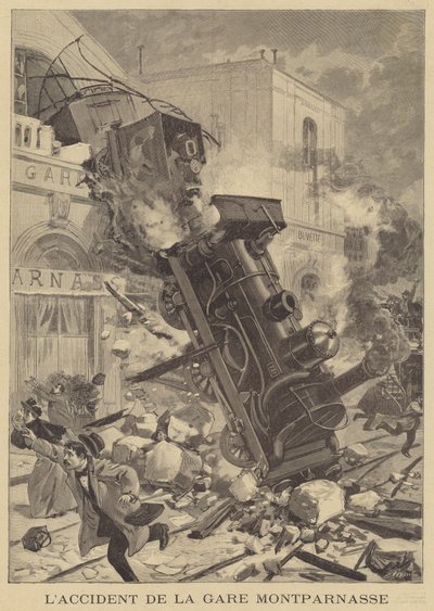 Acidente de trem na Gare Montparnasse de Fortune Louis Meaulle