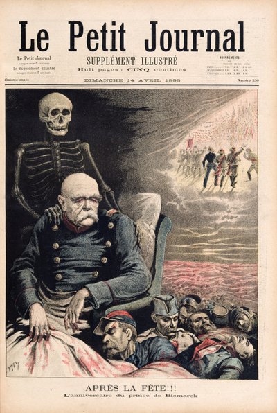 Depois do Partido: Aniversário do Príncipe de Bismarck, de &39;Le Petit Journal&39;, 14 de abril de 1895 de Fortune Louis Meaulle and Henri Meyer