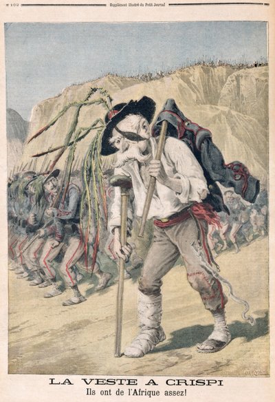 &39;Crispi&39;s Defeat&39;, caricatura de &39;Le Petit Journal&39;, 1896 de Fortune Louis Meaulle and Henri Meyer
