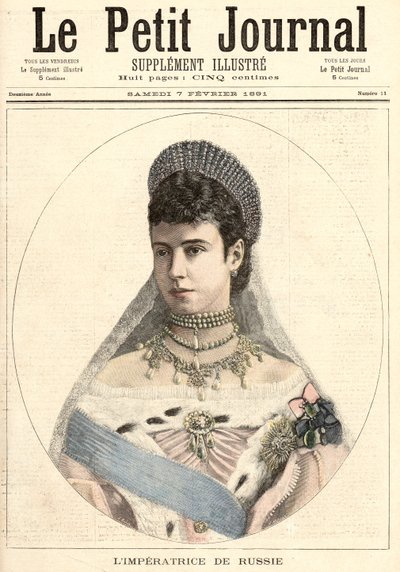 Imperatriz da Rússia, de &39;Le Petit Journal&39;, 7 de fevereiro de 1891 de Fortune Louis Meaulle and Henri Meyer