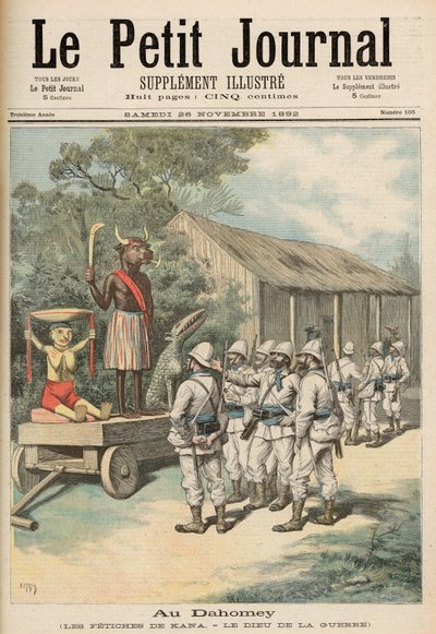 Kana Fetiches em Dahomey, de &39;Le Petit Journal&39;, 26 de novembro de 1892 de Fortune Louis Meaulle and Henri Meyer