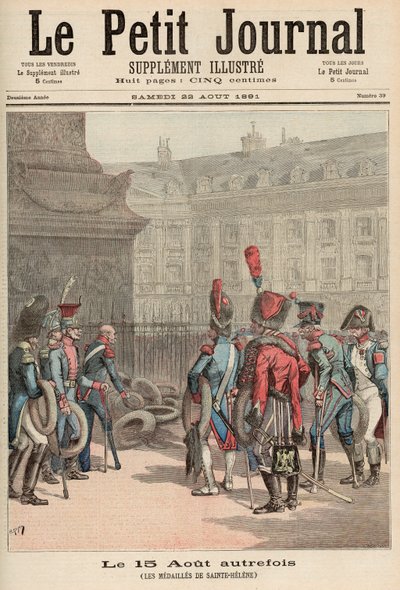 15 de agosto de idade: As medalhas de Santa Helena, de &39;Le Petit Journal&39;, 22 de agosto de 1891 de Fortune Louis Meaulle and Henri Meyer