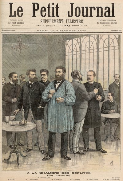 A Câmara dos Deputados: The Refreshment Room, de &39;Le Petit Journal&39;, 5 de novembro de 1892 de Fortune Louis Meaulle and Henri Meyer