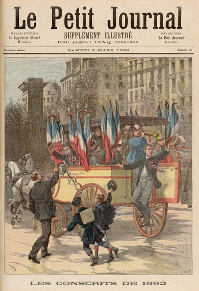 The Conscripts of 1892, de &39;Le Petit Journal&39;, 5 de março de 1892 de Fortune Louis Meaulle and Henri Meyer