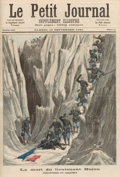 A morte do tenente Bujon: A descoberta de seu corpo, de &39;Le Petit Journal&39;, 12 de setembro de 1891 de Fortune Louis Meaulle and Henri Meyer