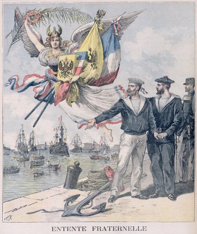 A Entente Franco-Russa, ilustração de &39;Le Petit Journal&39;, 30 de setembro de 1893 de Fortune Louis Meaulle and Henri Meyer