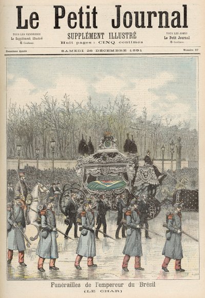 O Funeral do Imperador do Brasil: O Transporte, de &39;Le Petit Journal&39;, 26 de dezembro de 1891 de Fortune Louis Meaulle and Henri Meyer